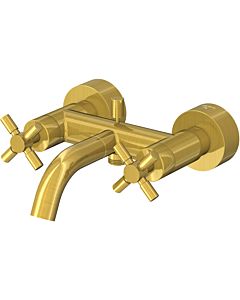 Steinberg Serie 250 two-handle bath mixer 2501100BG exposed, projection 203mm, brushed gold
