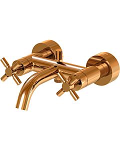 Steinberg Serie 250 two-handle bath mixer 2501100RG exposed, projection 203mm, rose gold