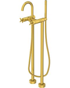 Steinberg Serie 250 two-handle bath mixer 2501162BG projection 153mm, free-standing installation, brushed gold