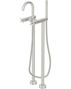 Steinberg Serie 250 two-handle bath mixer 2501162BN projection 153mm, free-standing installation, brushed nickel