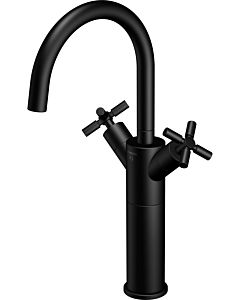 Steinberg Serie 250 -handle basin mixer 2501550S height 362mm, with swiveling spout, waste set, matt black