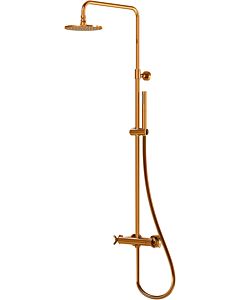 Steinberg Serie 250 shower set 2502721RG with exposed thermostatic mixer, rain/hand shower, rose gold