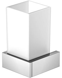 porte-verre Steinberg Serie 460 chromé , verre satiné blanc