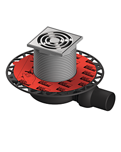 TECEdrainpoint S 110 Ablaufset 3601100 100x100mm, DN50, superflach, mit Universalflansch