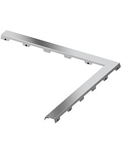 grille design TECE TECEdrainline 611282 acier inoxydable poli, 1200 x 1200 mm, pour caniveau incliné à 90°