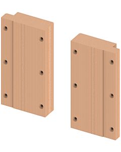 TECE TECEprofil wooden plate set 9042008 to accommodate hinged support rails