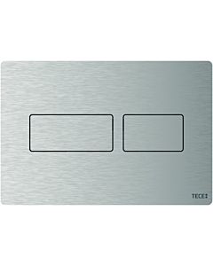 TECE TECEsolid WC plaque en acier inoxydable brossé 9.240.430, 220x150x6mm, pour la technologie à double chasse