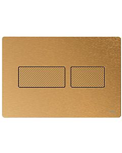 TECEsolid WC flush plate 9240436 brushed brass with diamond structure