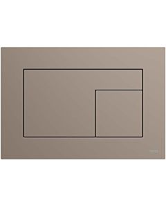 TECE match1 WC plate 9240730 for dual-volume technology, Castoro Ottawa / beige-brown