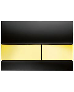 TECEsquare Betätigungsplatte 9240808 Glas schwarz, Tasten gold