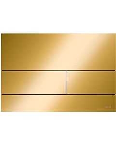 TECE TECEsquare WC plate 9240839 Polished gold optic / gold optic glossy, PVD, for 2-quantity technology