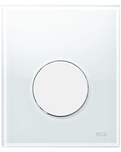 TECEloop Urinal Betätigungsplatte 9242650 Glas weiß, Taste weiß
