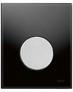 TECEloop Urinal Betätigungsplatte 9242655 Glas schwarz, Taste chrom matt