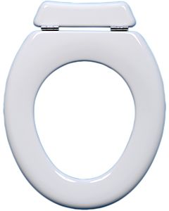 Toto WC-Sitz Olfa Universal ohne Deckel 0720001 mit Rueckbrett, Edelstahlscharnier, weiss