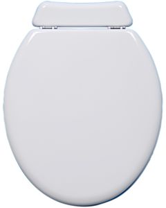 Toto WC-Sitz Olfa Universal mit Deckel 7200002 mit Rueckbrett, Edelstahlscharnier, schwarz