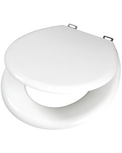 Pagette WC siège 740-0001 blanc , avec revêtement, blanc en acier inoxydable