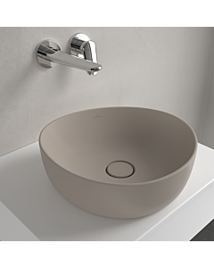 Villeroy und Boch Antao countertop washbasin 4A7240AM 40x39.5cm, asymmetric, without overflow, almond C-plus
