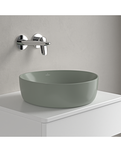 Villeroy und Boch Antao countertop washbasin 4A7240R8 40x39.5cm, asymmetric, without overflow, morning green C-plus