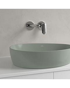 Villeroy und Boch Antao countertop washbasin 4A7351R8 51x40cm, asymmetrical, without overflow, morning green C-plus