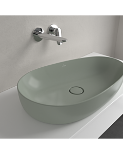 Villeroy und Boch Antao countertop washbasin 4A7465R8 65x40cm, asymmetric, without overflow, morning green C-plus