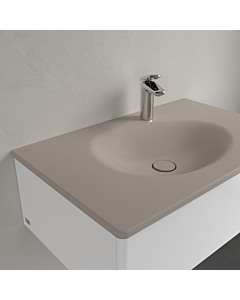 Villeroy & Boch Antao vanity washbasin 800x500mm 4A7584AM square 1HL. with reduced ÜL. Almond cplus