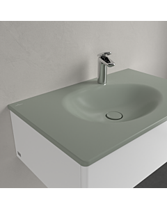 Villeroy & Boch Antao vanity washbasin 800x500mm square 4A7584R8 1HL. with reduced ÜL. Morning Green cplus