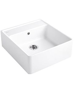 Villeroy und Boch single bowl sink 632061R1 waste set, manual operation, mounting kit, white