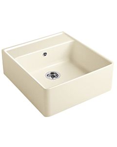 Villeroy und Boch single bowl sink 632062KR waste set, eccentric actuation, mounting kit, crema