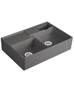 Villeroy und Boch double sink sink 632391i4 waste set, manual operation, waste bowl, Graphit