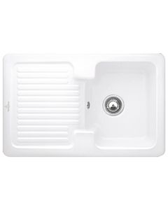 Villeroy & Boch Condor sink 674501KG with waste set and manual operation, Snow White