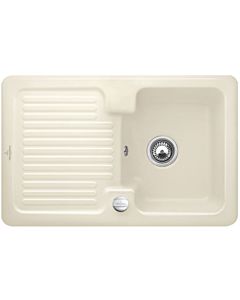 Villeroy & Boch Condor sink 674502FU with waste set and eccentric actuation, Ivory