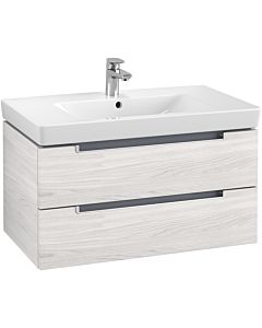 Villeroy & Boch Subway 2.0 Villeroy & Boch Subway 2.0 A68900E8 78.7x42x44.9cm, 2 pull-outs, matt silver handle, white wood