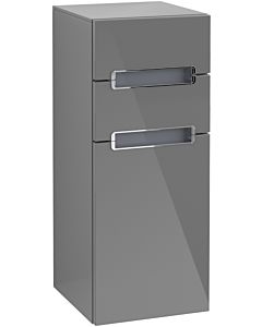 Villeroy und Boch Subway 2.0 side cabinet A7120RFP 35.6x85.7cm, left, handle matt silver, silver grey, glossy grey