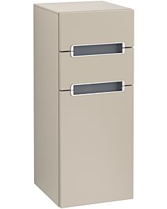 Villeroy und Boch Subway 2.0 side cabinet A7120SVK 35.6x85.7cm, left, matt silver handle, white, soft grey