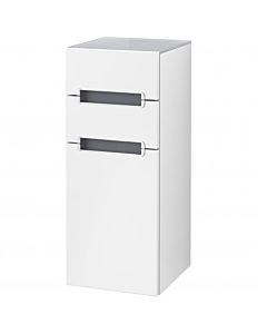 Villeroy und Boch Subway 2.0 side cabinet A7130RMS 35.6x85.7cm, right, matt silver handle, silver-grey, matt white