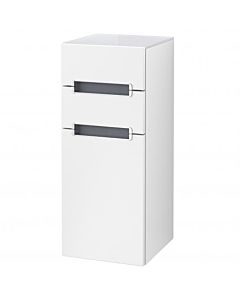 Villeroy und Boch Subway 2.0 side cabinet A7130SMS 35.6x85.7cm, right, matt silver handle, white, matt white