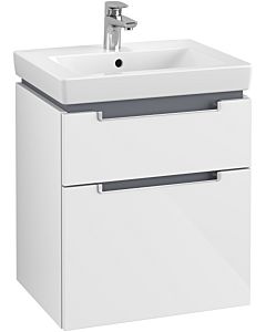 Villeroy & Boch Subway 2.0 Villeroy & Boch Subway 2.0 A90800DH 53.7x59x42.3cm, 2 pull-outs, handle silver matt, glossy white