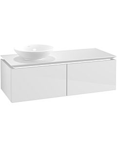 Villeroy & Boch Legato Waschtischunterschrank B579L0DH 120x38x50cm, mit LED-Beleuchtung, Glossy White