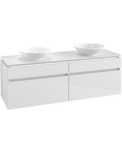 Villeroy & Boch Legato Waschtischunterschrank B600L0DH 160x55x50cm, mit LED-Beleuchtung, Glossy White