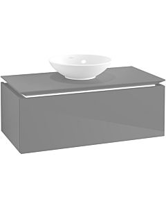 Villeroy & Boch Legato Waschtischunterschrank B603L0FP 100x38x50cm, mit LED-Beleuchtung, Glossy Grey