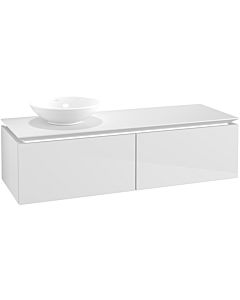 Villeroy & Boch Legato Waschtischunterschrank B613L0DH 140x38x50cm, mit LED-Beleuchtung, Glossy White