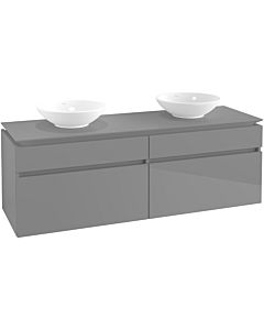 Villeroy & Boch Legato Waschtischunterschrank B67700FP 160x55x50cm, Glossy Grey