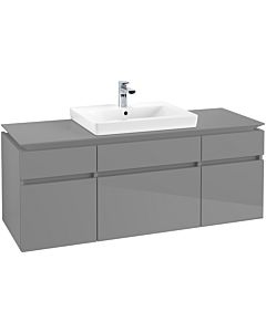 Villeroy & Boch Legato Waschtischunterschrank B68500FP 140x55x50cm, Glossy Grey