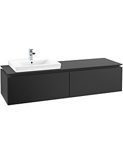 Villeroy & Boch Legato meuble sous-vasque B68800PD 160x38x50cm, Black Matt Lacquer