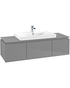 Villeroy & Boch Legato Waschtischunterschrank B69800FP 140x38x50cm, Glossy Grey