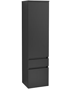 Villeroy & Boch armoire Legato B72900PD 40x155x35cm, charnière gauche, Black Matt Lacquer