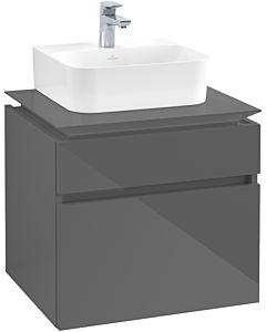 Villeroy & Boch Legato Waschtischunterschrank B73200FP 60x55x50cm, Glossy Grey