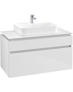 Villeroy & Boch Legato Waschtischunterschrank B75600DH 100x55x50cm, Glossy White