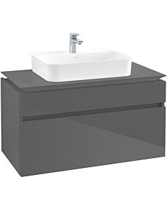 Villeroy & Boch Legato Waschtischunterschrank B75600FP 100x55x50cm, Glossy Grey