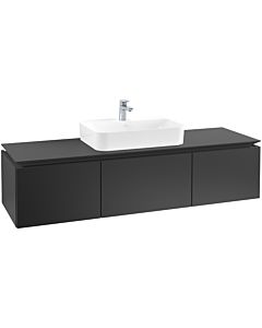 Villeroy & Boch Legato meuble sous-vasque B76100PD 160x38x50cm, Black Matt Lacquer